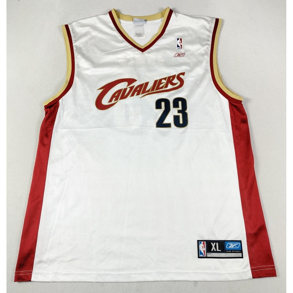 Vintage Reebok Cleveland Cavaliers Jersey Mens XL White LeBron James 23 Y2K